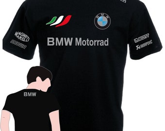 T Shirt Printed Bmw Motorrad 2 Motobike Racing Motorcycle Maglia Team 100% Cotone Ordina ora e aggiungi un tocco di allegria al tuo stile! N