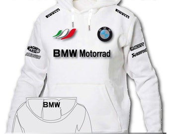 Sudadera con capucha estampada de BMW Motorrad 2, de algodón, ideal como regalo para fans.