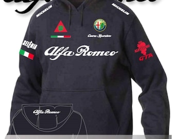 ALFA ROMEO Alfissimo Quadrifoglio Sudadera con capucha con estampado Auto Moto Sport Italia Gran regalo para fanáticos NE