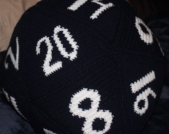 Jumbo 20-Sided Dice Pillow Crochet Pattern