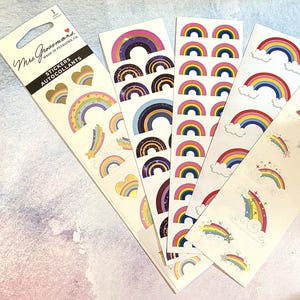 Mrs. Grossman&#39;s - Vintage Stickers - Colorful Rainbows!