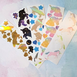 Mrs. Grossman's - Limited Edition Stickers - Unicorns! ** Blank Backing **