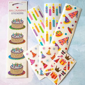 Mrs. Grossman&#39;s - Vintage Stickers - Birthday Celebrations!