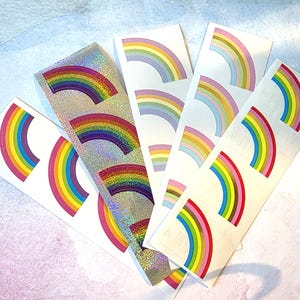Mrs. Grossman&#39;s - Vintage Stickers - Colorful Rainbows!