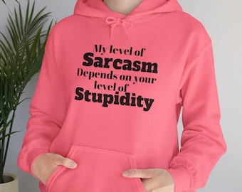 Sarkasm Meme, Hoodie med sarkasm, Rolig, Unisex bomullsblandad tröja