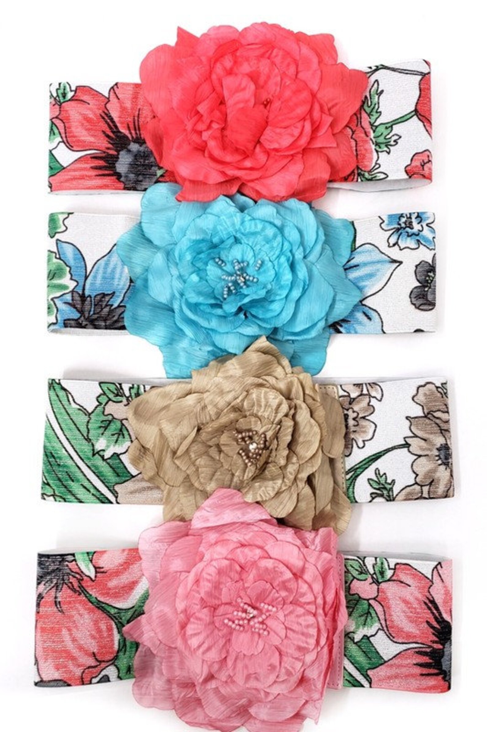 Women's big flower belt Etsy