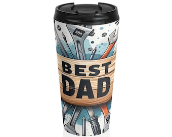 TERMO PAPA 16oz Stainless Steel Travel Mug | Coffe Mug Father's Day Gift |  Custom Coffee Mug | Termo Dia Del Padre | Silver and White - Etsy
