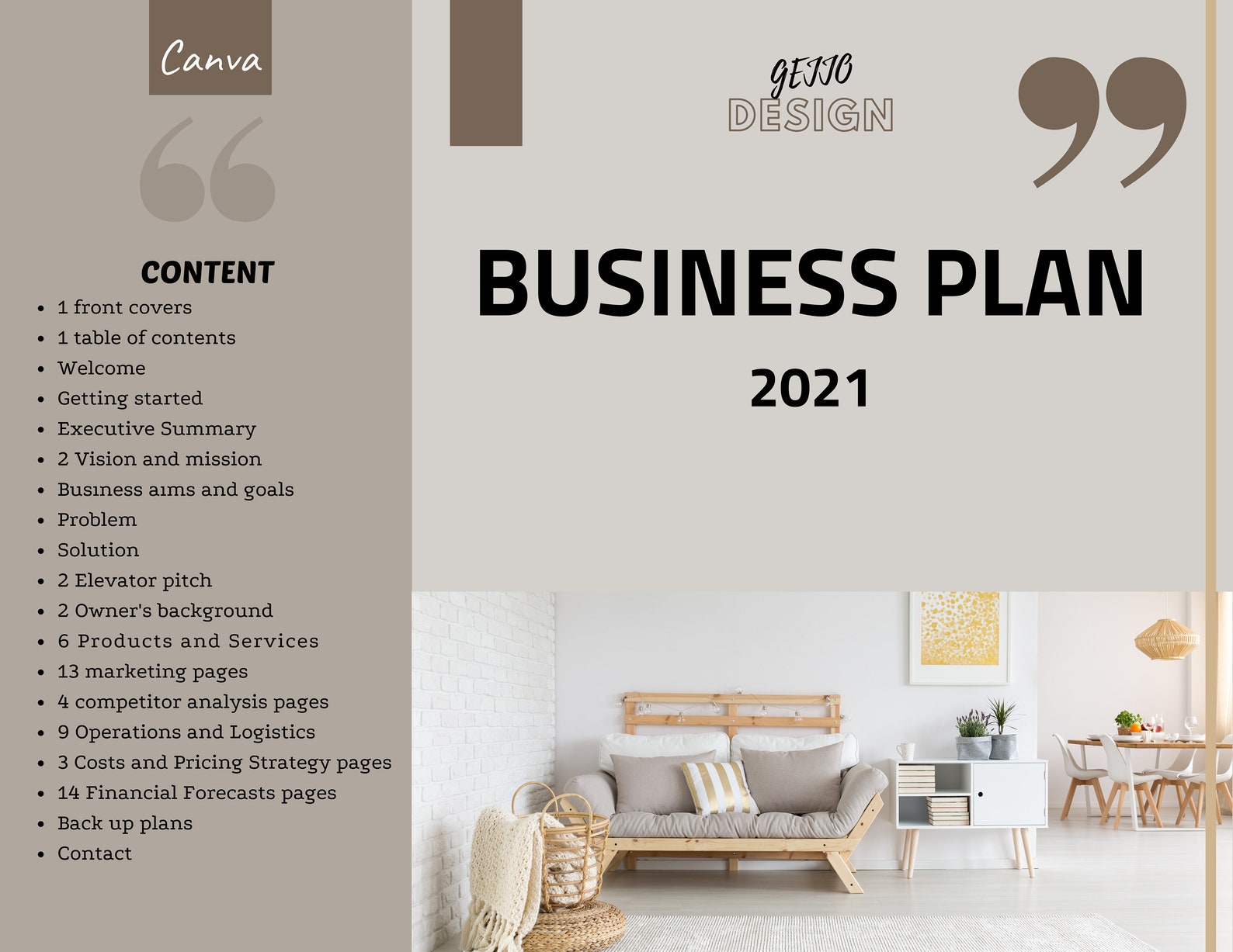 canva business plan template word