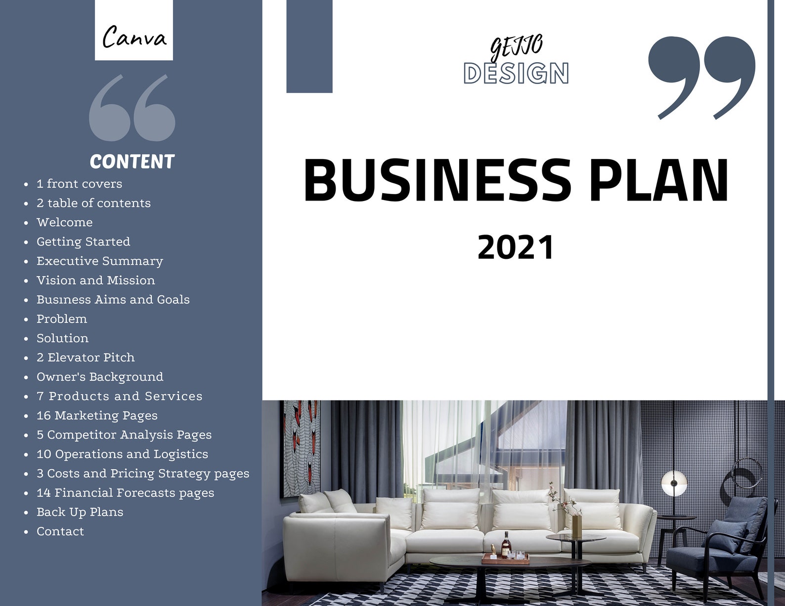 business plan on canva