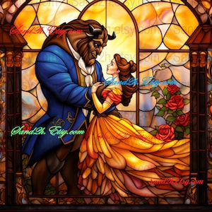 20oz Tumbler Wraps _ Beauty and the Beast _ Digital Downloads