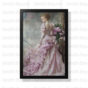 Victorian Lady Wall Art, Canvas Print Poster, Elegant Woman Portrait ...