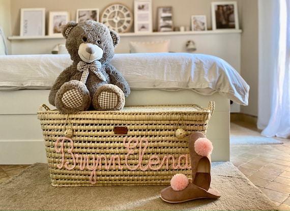 Wicker toy chest 2025