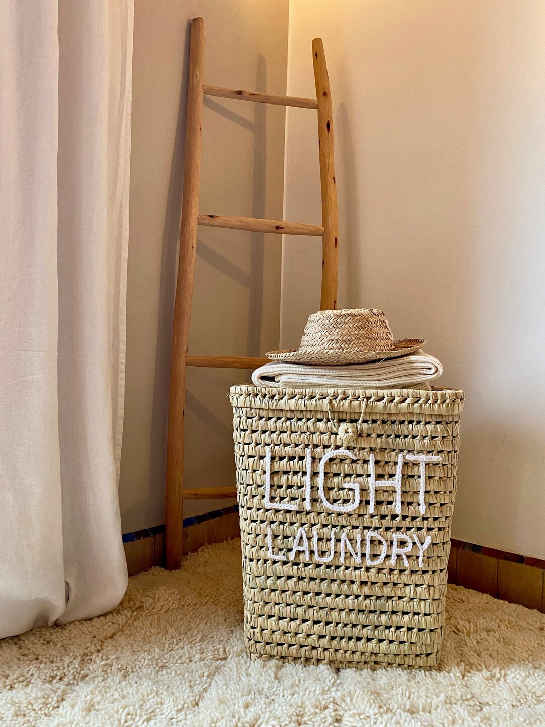 Customizable Dirty Laundry Baskets Wicker Baskets and Natural Etsy