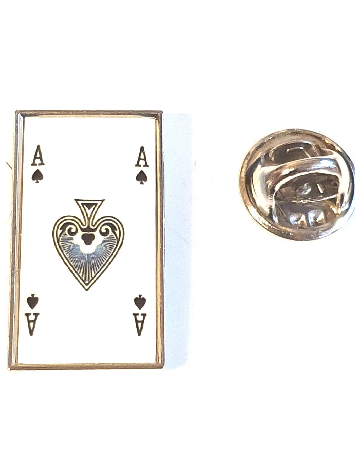 Ace of spades pin playing cards design small Lapel Pin Badge / Etsy