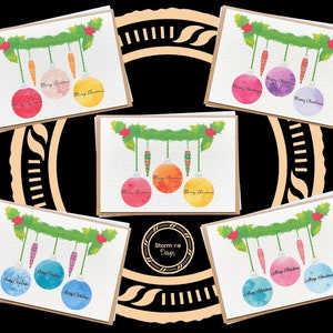 Lot multiple de cartes de Noël | Lot de 5 à 20 cartes | Pack mixte | Boule de Noël | Joyeux Noël | Fait main | Cartes de vœux