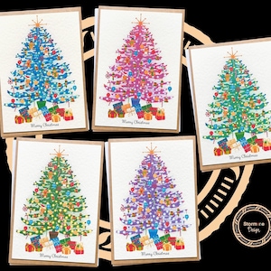 Weihnachtskarten packen | Packung mit 5 bis 20 Karten | Gemischtes Pack | Frohe Weihnachtskarten | Handarbeit | Weihnachtskarten | Plastikfrei und umweltfreundlich