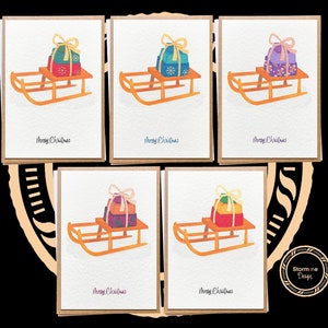 Pack de cartes de Noël | Lot de 5 à 20 cartes | Pack mixte | Joyeux Noël | Fait main | Cartes de vœux | Respectueux de l'environnement et sans plastique