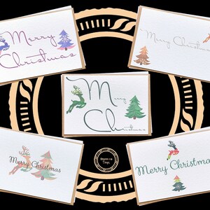 Lot multiple de cartes de Noël | Lot de 5 à 20 cartes | Joyeux Noël | Pack mixte | Arbre de Noël | Fait main | Cartes de vœux