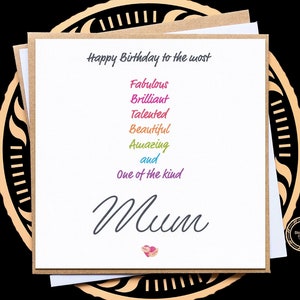 Mama Geburtstagskarte Gedicht, Geburtstagskarte für Sie, Mama, Nichte, alles Gute zum Geburtstag Mutter, Geschenk für Mama, spezielle Mama, Mama, 40., 50., 60., 70