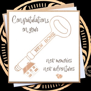 New Home Card, New House Gift, Congratulations Card, Moving Home Card, Housewarming Card, First Home, New Adventures, New Memories,