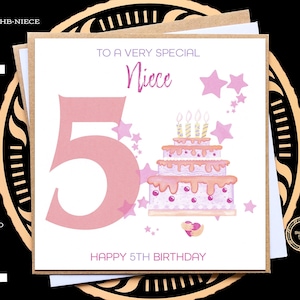 Cartão personalizado de 8º, 9º e 10º aniversário para filha, neta, irmã, sobrinha, afilhada, amiga, menina, cartão de aniversário de bolo