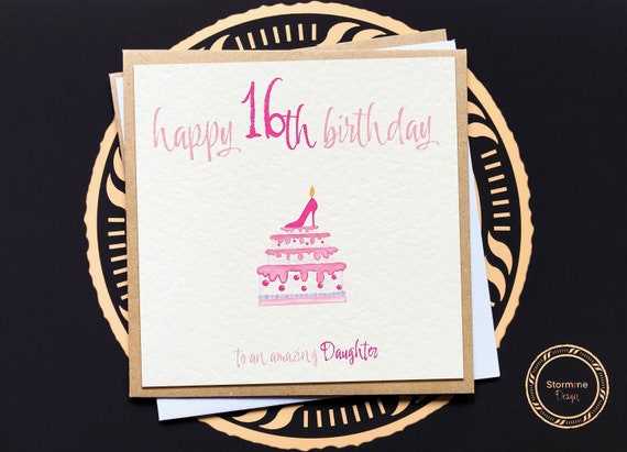 16th Birthday Card Daughter Card Birthday Card for Daughter - Etsy