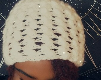 Crochet Cross Braid Beanie
