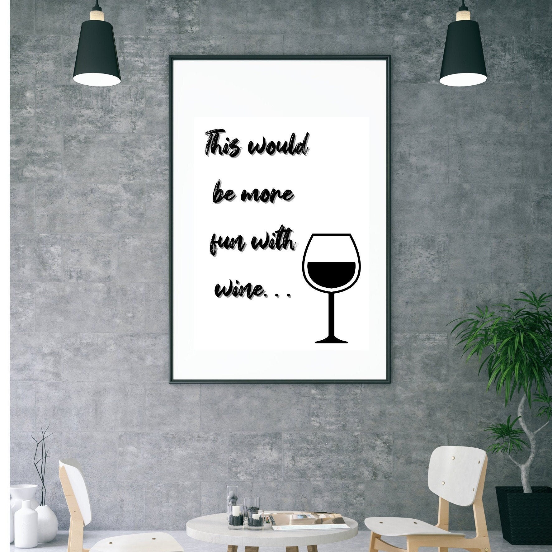 Lustiger Spruch über Wein Erwachsene Wandkunst Digitaldruck Etsy
