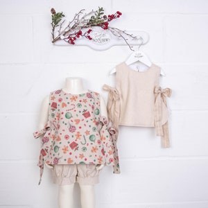 EASY Fully Reversible Bib Top, Baby Toddler Children, PDF Sewing Pattern, step-by-step Instructions, Side Ties, 3-6 Months to 5 Years