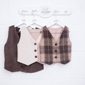 Easy Children's Waistcoat only, PDF Sewing Pattern, Baby Toddler Children, Easy Step-By-Step Instructions, Sizes 3-6 Months to 4 Years