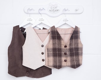 Children's Waistcoat Sewing Pattern: Baby Toddler Sizes 3-6 Months to 4 Years (PDF Pattern)