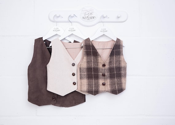 Children's Waistcoat Sewing Pattern: Baby Toddler Sizes 3-6 Months to 4 Years (PDF Pattern)