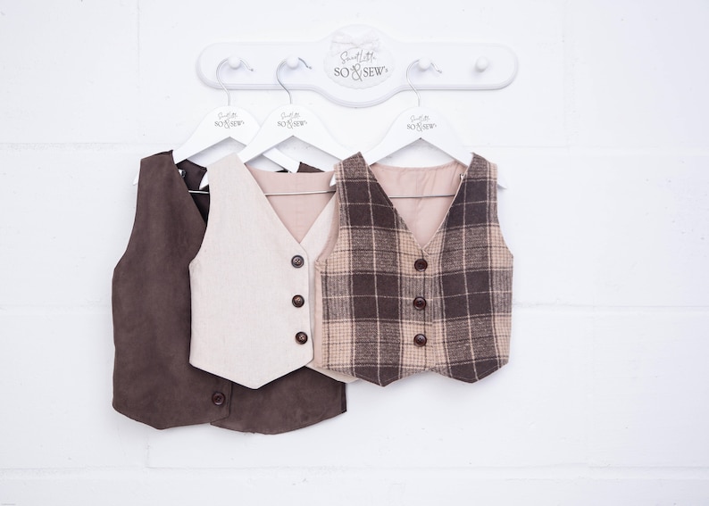 Children's Waistcoat Sewing Pattern: Baby Toddler Sizes 3-6 Months to 4 Years (PDF Pattern) image 1
