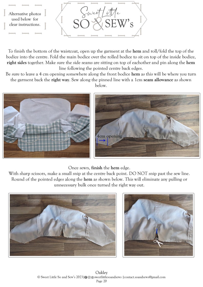 Children's Waistcoat Sewing Pattern: Baby Toddler Sizes 3-6 Months to 4 Years (PDF Pattern) image 8