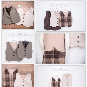 Children's Waistcoat Sewing Pattern: Baby Toddler Sizes 3-6 Months to 4 Years (PDF Pattern) image 3