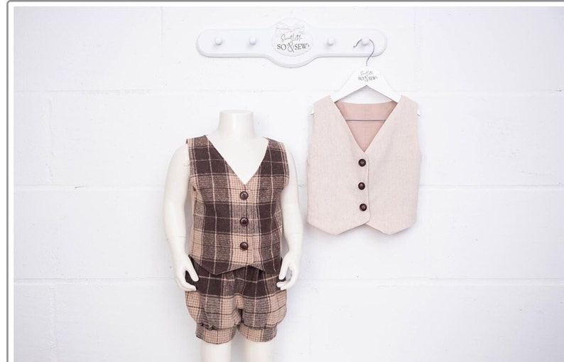 Children's Waistcoat Sewing Pattern: Baby Toddler Sizes 3-6 Months to 4 Years (PDF Pattern) image 2