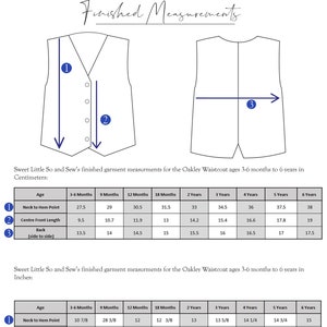 Children's Waistcoat Sewing Pattern: Baby Toddler Sizes 3-6 Months to 4 Years (PDF Pattern) image 4