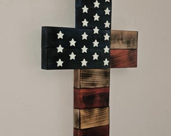 Cruz de bandera de madera