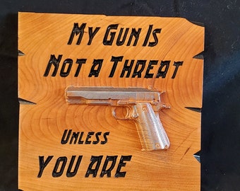 Mi arma no es una amenaza a menos que tú lo seas