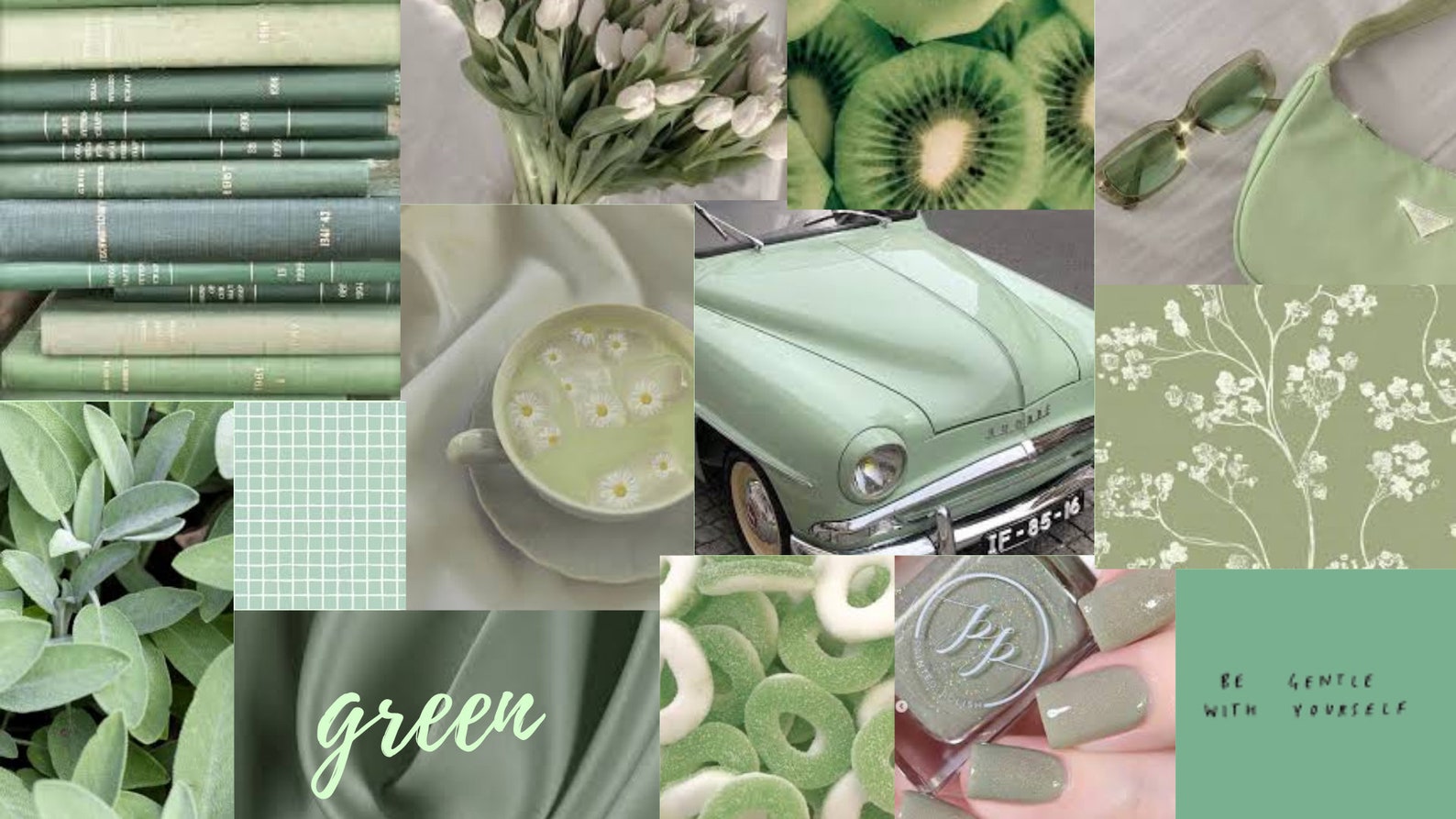 Sage Green Wall Collage