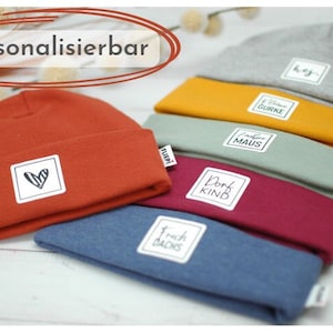 Bonnet « TEXTE DE SOUHAITE » | Bébé Enfants Adultes | Transition été | personnalisable | Bonnet hipster en maille fine | Cadeau Fête des Enfants | avec nom