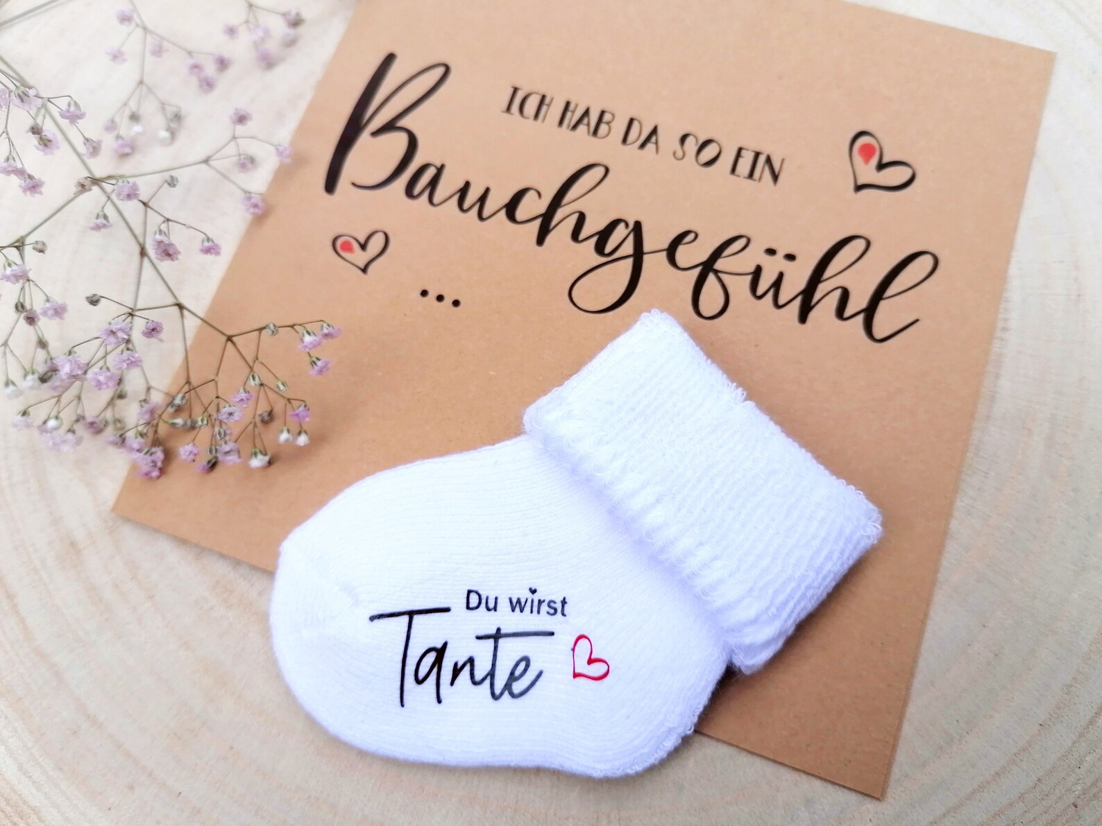 Karte Schwangerschaft verkünden DU WIRST TANTE Bekanntgabe - Etsy