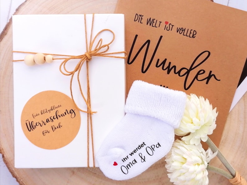 Karte Schwangerschaft verkünden Du wirst OMA OPA | Etsy