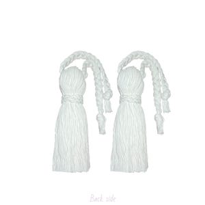 2 Pack White Curtain Tie Back Holder Tiebacks for Window Curtain Home Bedroom. Tassel