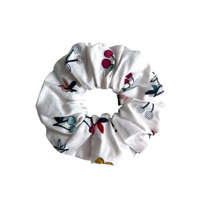 Set of 4 Cotton Scrunchies Elastic Hair Bands for Women or Girls, Hair Accessories, Hair Ties.