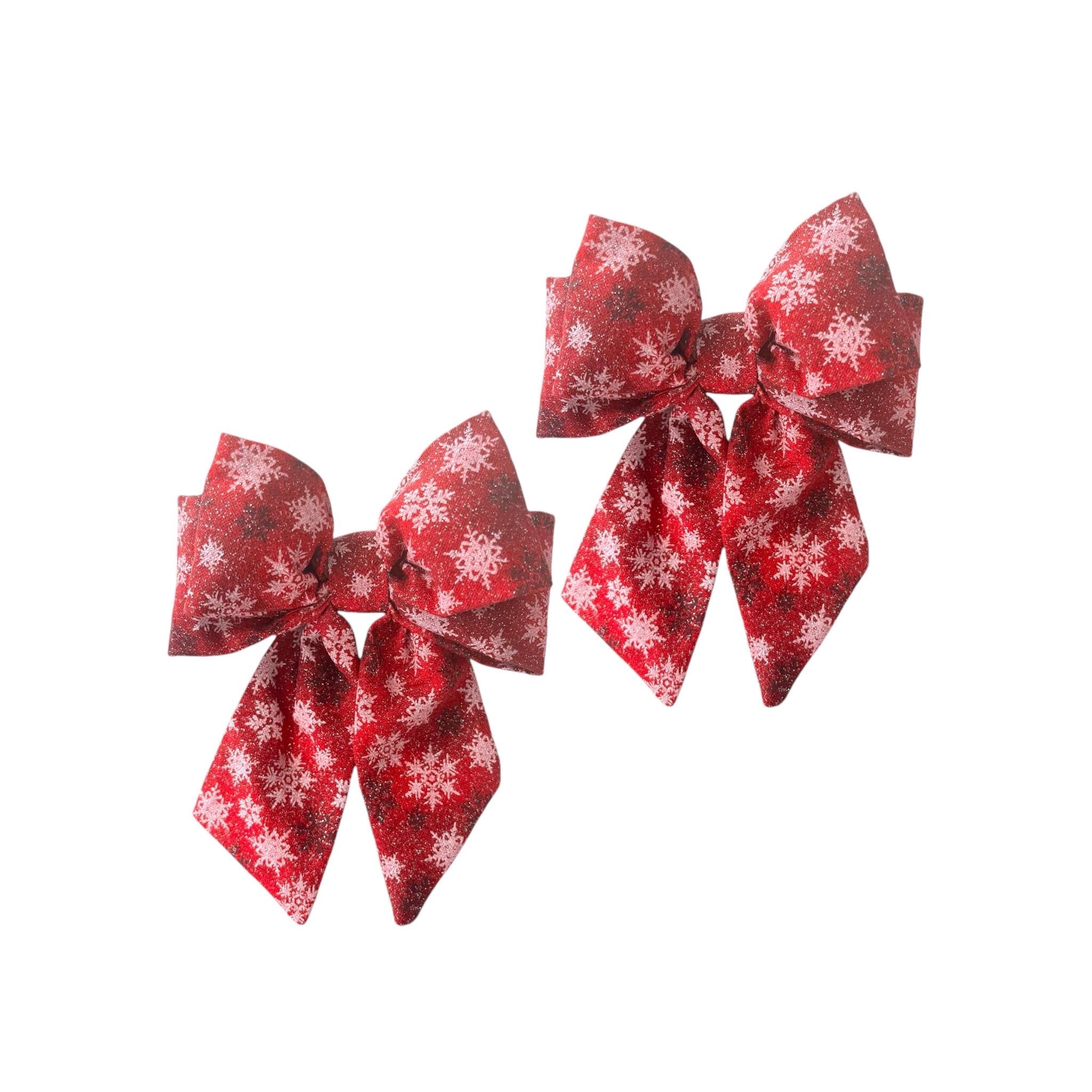 Elegant Red Bow Hair Clip. Christmas Red Bow Hair Accessories. ? 3 Pcs Big Hair bow Hair Bows for Women Bow Hair Clip Elegant  main image 3