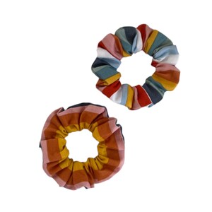 Set of 6 Cotton Scrunchies, Elastic Hair Bands Scrunchies  for Women or Girls Hair Accessories, Hair Ties.