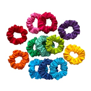 Scrunchies, Set of 12 Scrunchies, Elastic Hair Bands Scrunchies  for Women or Girls Hair Accessories, Hair Ties