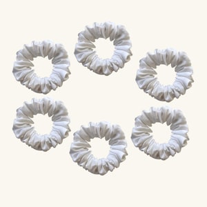 Set of 6 Cotton Scrunchies, Elastic Hair Bands Scrunchies for Women or Girls Hair Accessories, Hair Ties