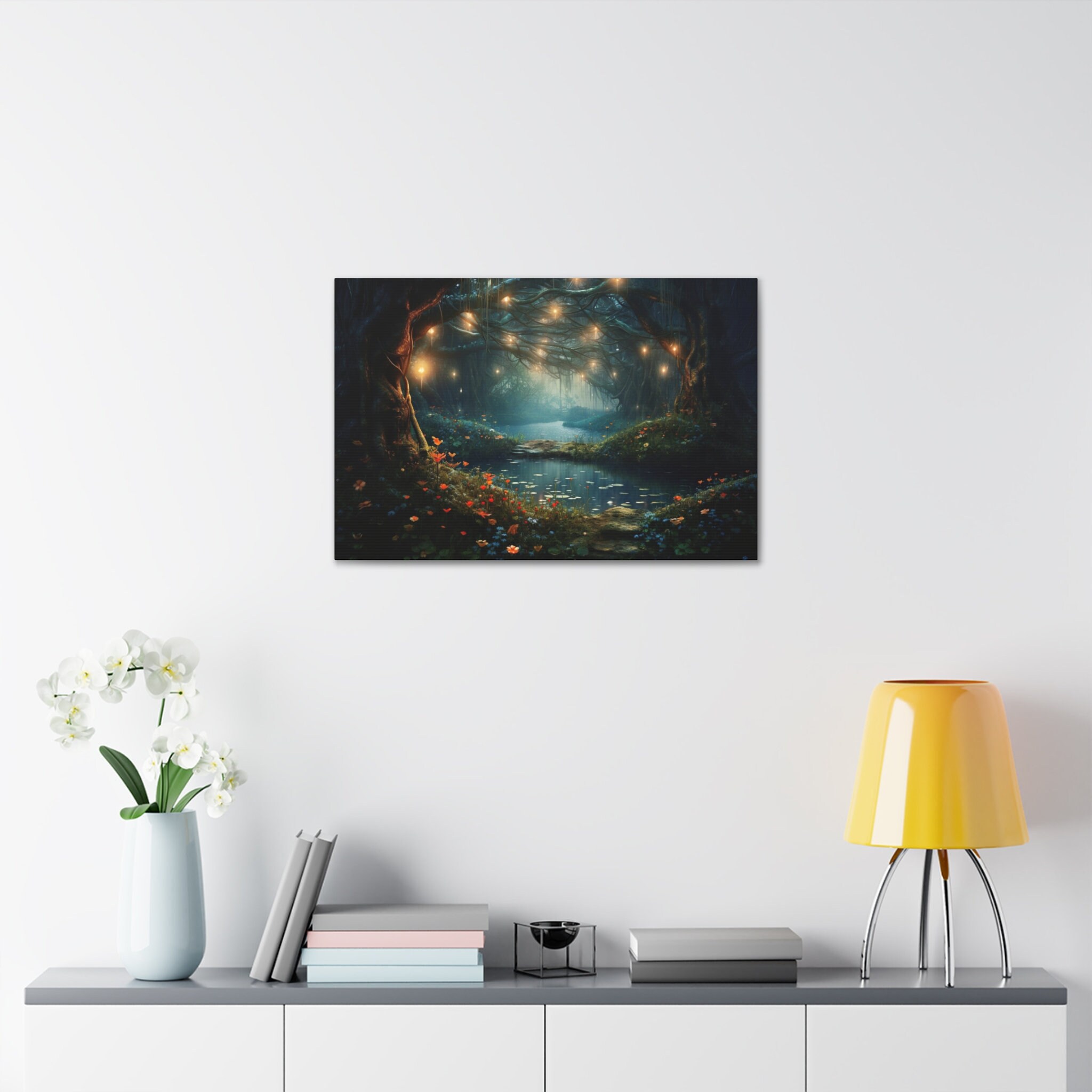 Fantasy Wall Art Magical Forest Canvas Print Enchanted Forest Landscape ...